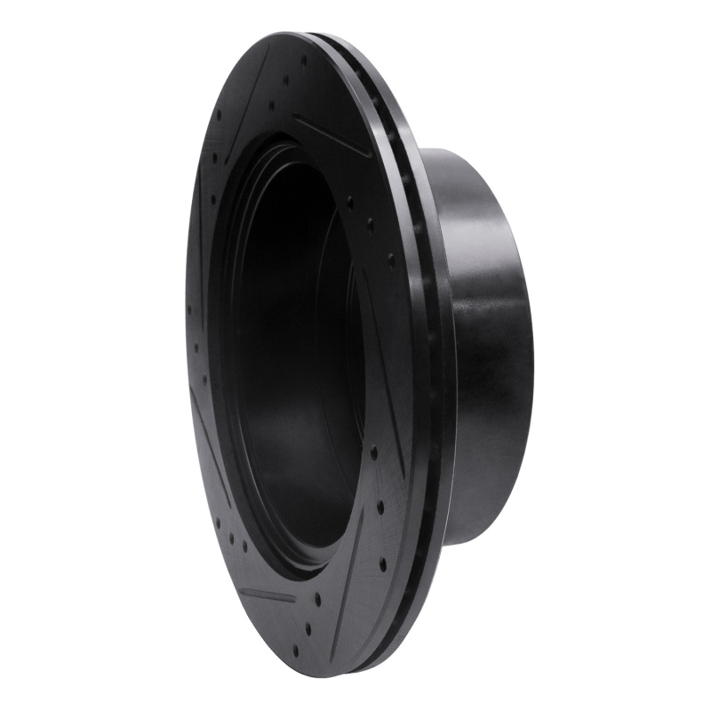 Kia Sorento Brake Rotor (1) - Rear Right - R1 Concepts - Drilled & Slotted - Black - `03-`06